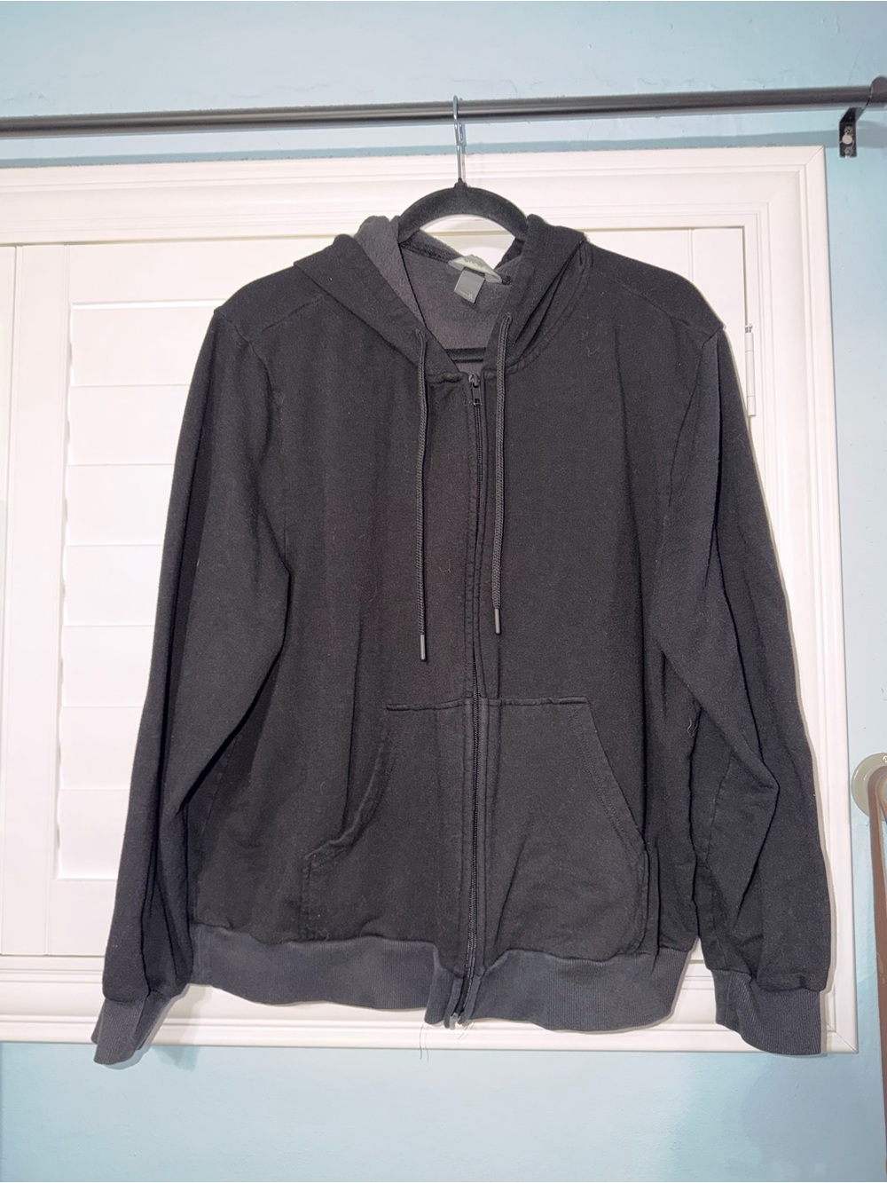 Black Zip-Up Hoodie Sweater